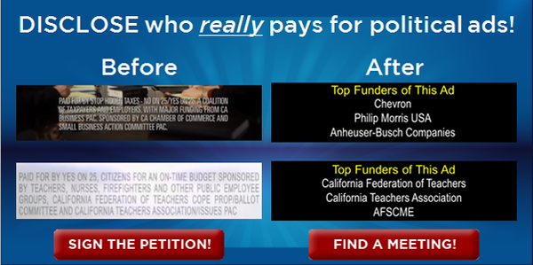 Californians: Please Help Pass AB 249, the New CA DISCLOSE Act!